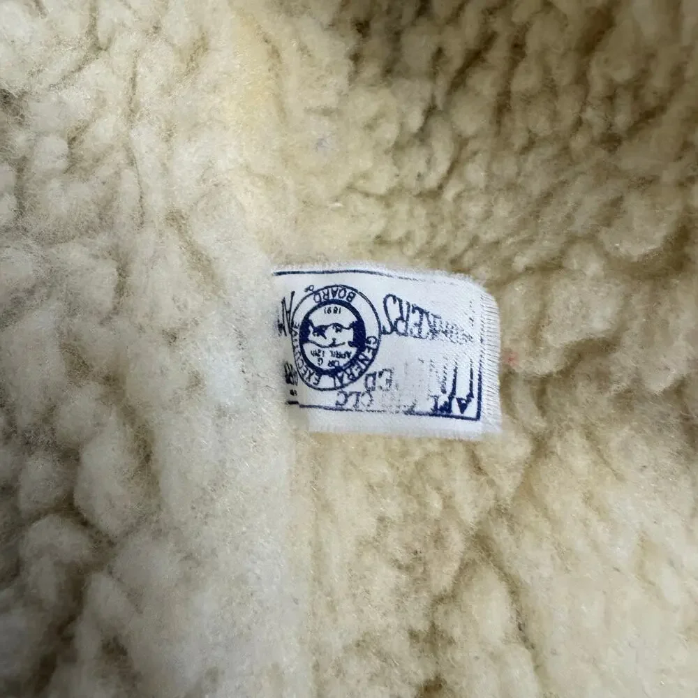 Vintage 70s OshKosh B’Gosh Jacket 4T Blue Corduroy Sherpa Lined Union Made USA